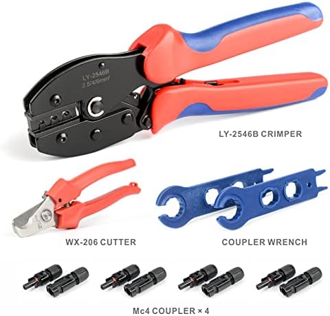 iCrimp Solar PV Panel Crimping Tool Kit with Connectors & Cutter