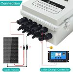 EXCELFU Waterproof Solar Combiner Box with Lightning Protection for Solar Panels