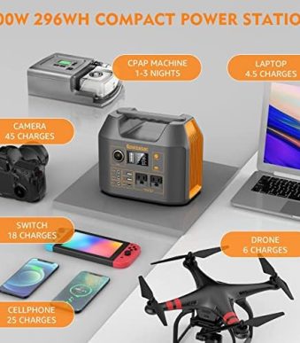 EnginStar Portable Power Station 300W with 110V Power Bank