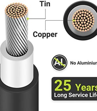 Newpowa Solar Extension Cable with Weatherproof Connectors, 10AWG
