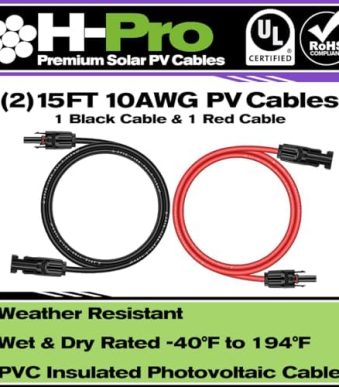 H-Pro 15ft High-quality Solar PV Cables with double insulation
