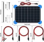 POWOXI 10W 12V Solar Car Battery Charger  Solar Panels Kit