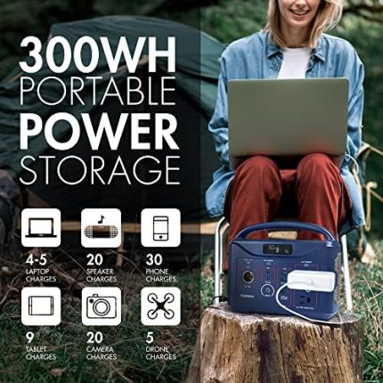 Tenergy T320 Portable Power Station: 300Wh Battery