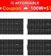 DOKIO 400w Flexible Solar Panel for Off-Grid RVs and Boats