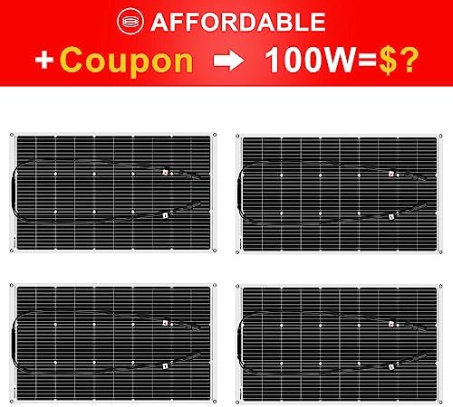 DOKIO 400w Flexible Solar Panel for Off-Grid RVs and Boats