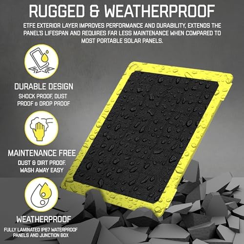 SunJack 15W Waterproof Solar Panel Charger for Outdoor Use