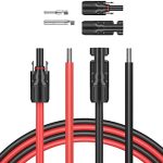 SUNSUL 5FT 10AWG Solar Panel Wire with Connectors for Off-Grid Use