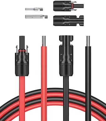 SUNSUL 5FT 10AWG Solar Panel Wire with Connectors for Off-Grid Use