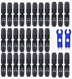 AirTACDINGJU 60PCS Solar Panel Connectors with Spanners IP67 Waterproof