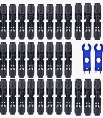 AirTACDINGJU 60PCS Solar Panel Connectors with Spanners IP67 Waterproof