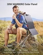 MARBERO 30W Foldable Solar Panel Charger with Multiple Outputs