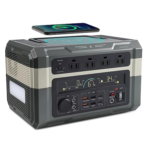 ACONEE 700W Portable Power Station: 614Wh Solar Generator Pack