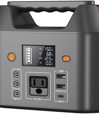 EnginStar 150W Portable Power Station with Portable Power Bank