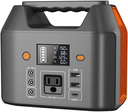 EnginStar 150W Portable Power Station with Portable Power Bank