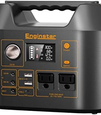 EnginStar Portable Power Station 300W with 110V Power Bank