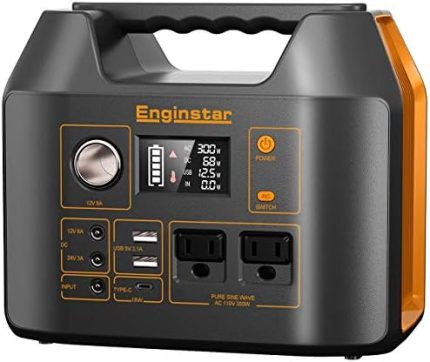 EnginStar Portable Power Station 300W with 110V Power Bank