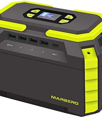 MARBERO Portable 222Wh Power Station with AC, DC, USB Ports