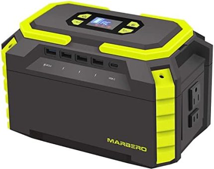 MARBERO Portable 222Wh Power Station with AC, DC, USB Ports