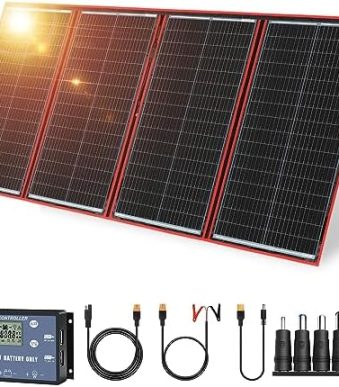 DOKIO Portable 300w Solar Panel Kit for Camping and RVs