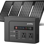 Powkey Portable Power Station with Solar Panel for Emergency Use
