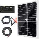 Topsolar 20W 12V Solar Panel Kit with Charge Controller