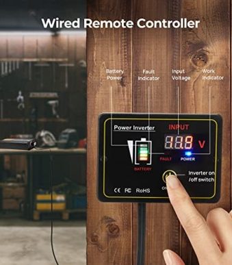 bougerv 2000w pure sine wave inverter with lcd display