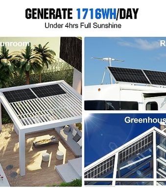 eco-worthy 2-pack of 195w bifacial solar panels for off-grid power