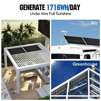 eco-worthy 2-pack of 195w bifacial solar panels for off-grid power