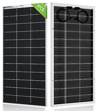 eco-worthy 2-pack of 195w bifacial solar panels for off-grid power
