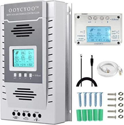 OOYCYOO 100A MPPT Solar Charge Controller with LCD Display