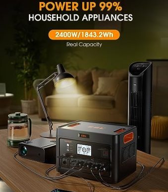 ebl portable power station with 2400w for home and camping