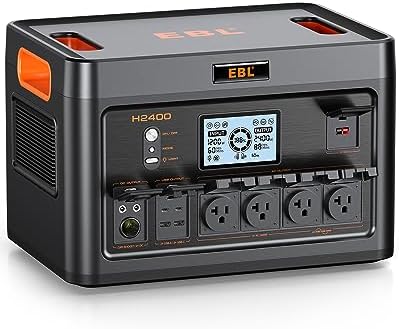 ebl portable power station with 2400w for home and camping