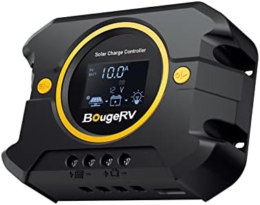 BougeRV 10A Solar Charge Controller: Versatile, Backlit, USB-equipped