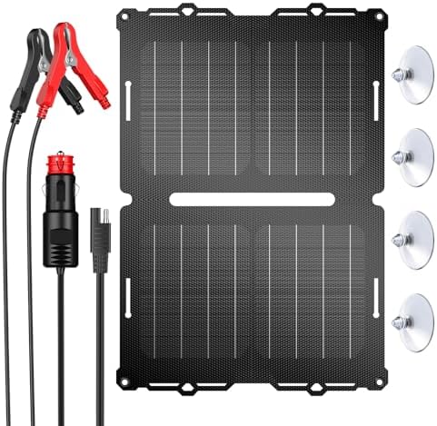 EBL 25W Solar Car Battery Charger Maintainer