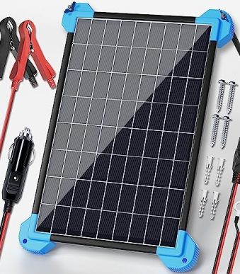 POWOXI 10W 12V Solar Car Battery Charger  Solar Panels Kit