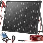 POWOXI 20W Solar Battery Charger + 8A MPPT Controller