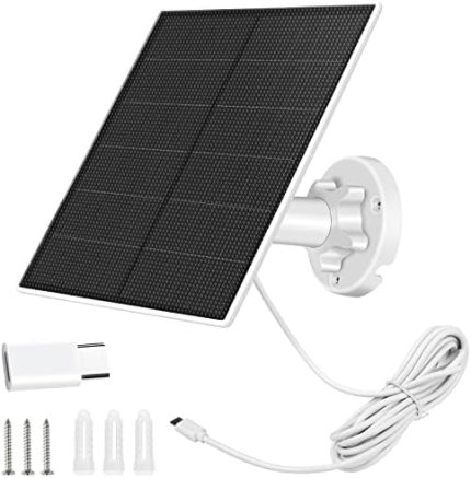 SANKABA 5W USB Solar Panel for Security Cameras, IP65 Waterproof
