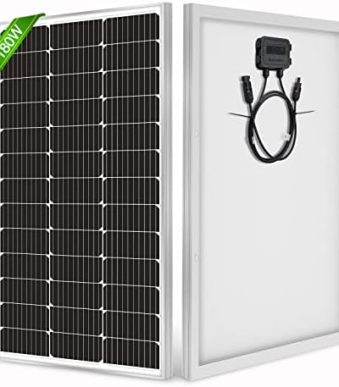 WERCHTAY 180W 12V High-Efficiency Solar Panel for Off-Grid Use