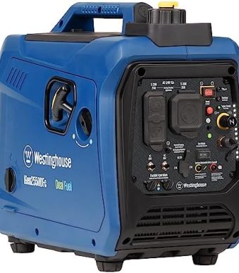 westinghouse igen2550dfc portable inverter generator in blue, 2550w