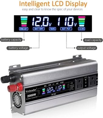 yinleader 1000w inverter 12v to 110v for car, rv
