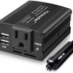 yinleader 200w car power inverter with usb and ac outlets in black