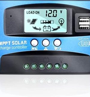ooycyoo 100a mppt solar charge controller with lcd display and dual usb