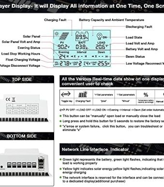 100a mppt charge controller for 12v/24v solar panels