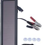 nature power 1.5w solar 12v battery maintainer in black