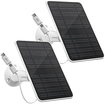 fohoa solar panel for security camera, 5v 4w solar panels charger