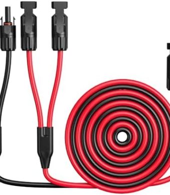 bateria power 21ft 10awg extension cable with y-branch connectors