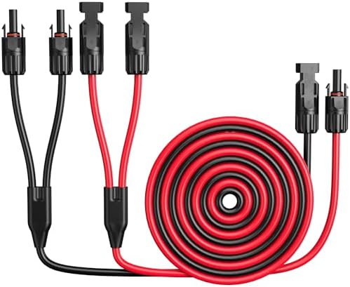 bateria power 21ft 10awg extension cable with y-branch connectors