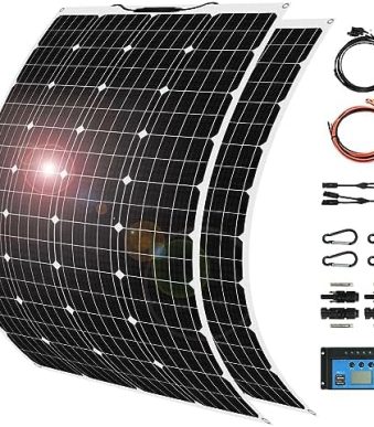 hannahcos 2pcs 800w monocrystalline solar panel kit with 50a controller