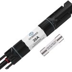 ‎oymsae 30a solar fuse holder with male and female connector