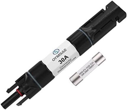 ‎oymsae 30a solar fuse holder with male and female connector